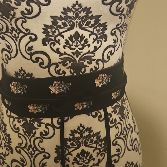 White House black market embroidered obi belt New main image 3